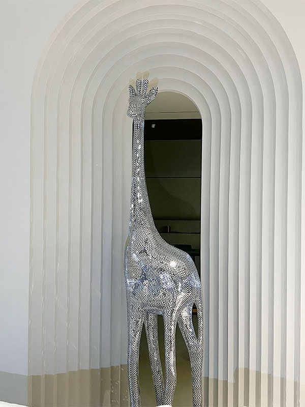 Mirror Mosaic Giraffe Sculpture